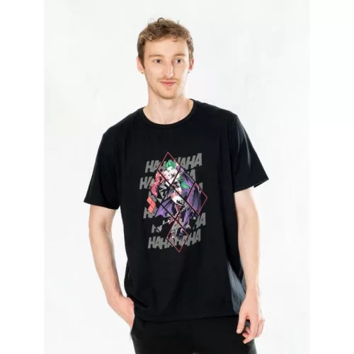 DC Comics T-Shirt Harley Quinn Joker Diamond Size L