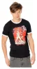 Gotham City Sirens T-Shirt Crossword Black Ringer Size S
