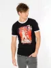 Gotham City Sirens T-Shirt Crossword Black Ringer Size S
