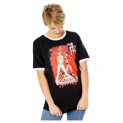 Gotham City Sirens T-Shirt Crossword Black Ringer