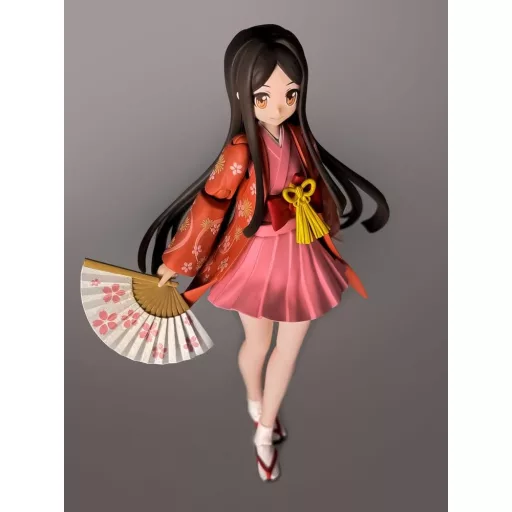 Suwahime Plafia Plastic Model Kit Suwahime (Mini Figure Set) 14 cm