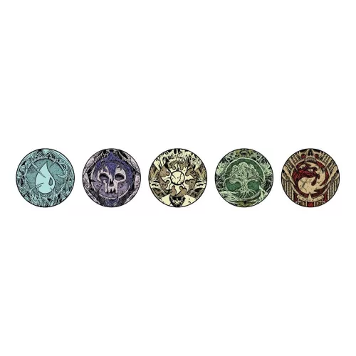 Magic: The Gathering Pins Blind Box Mystery Phyrexia Infected Lands Assortment (10)