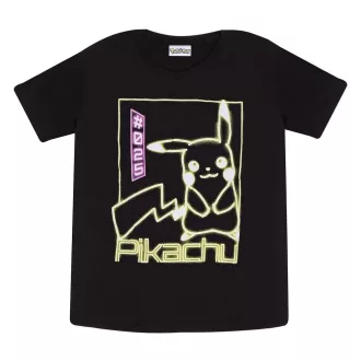 Pokémon T-Shirt Pikachu Neon Black