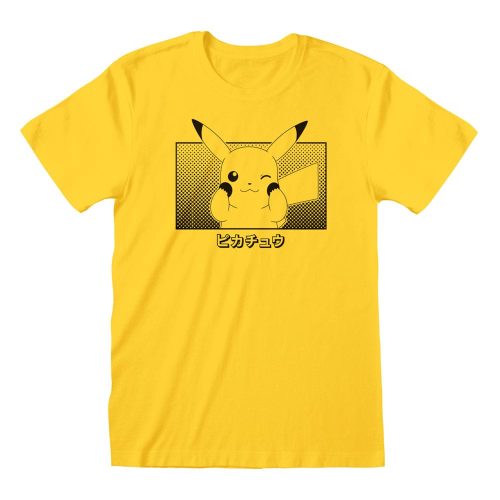 Pokemon T-Shirt Pikachu Katakana Size XL