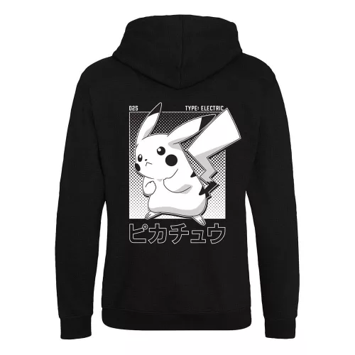 Pokemon Hooded Sweater Halftone Pikachu Size L