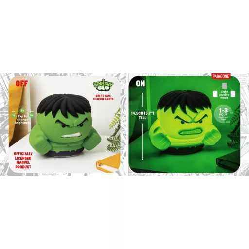 Marvel Universe SquishyGlo Silicon Light Hulk Rechargeable 15 cm