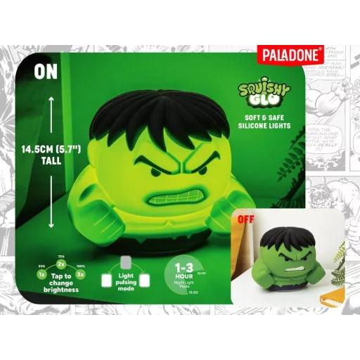 Marvel Universe SquishyGlo Silicon Light Hulk Rechargeable 15 cm
