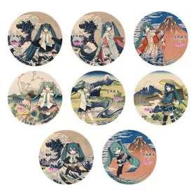   Katsushika Hokusai x Hatsune Miku Pins 6 cm Blind Box Assortment (8)