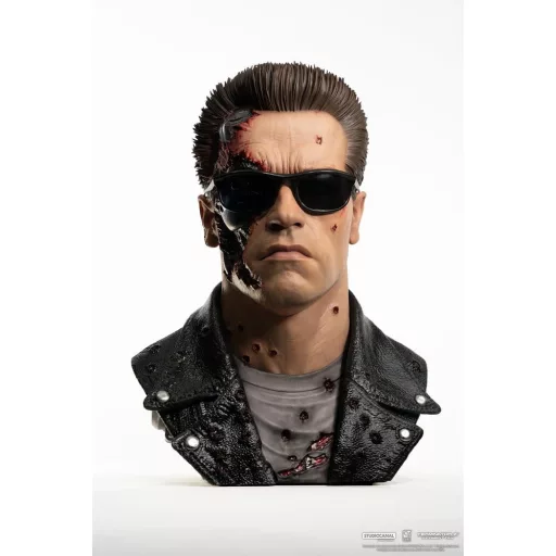 Terminator 2 Replik 1/1 T-800 Model 101 Battle Damaged Art Mask 47 cm
