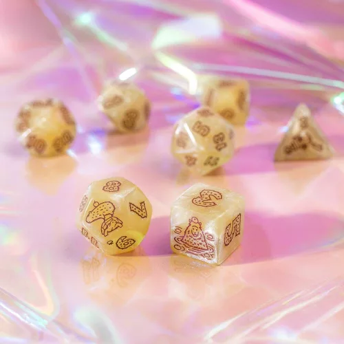 Capybara Dice Set of 7 Sleepie