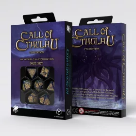 Call of Cthulhu 7th Edition Dice Set of 7 Blue-green & Gold