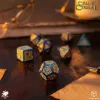 Call of Cthulhu 7th Edition Dice Set of 7 Blue-green & Gold