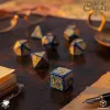 Call of Cthulhu 7th Edition Dice Set of 7 Blue-green & Gold