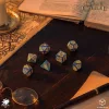 Call of Cthulhu 7th Edition Dice Set of 7 Blue-green & Gold