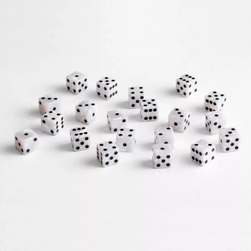 Q Workshop Dice Set Full Pack D6 Pearl (20)