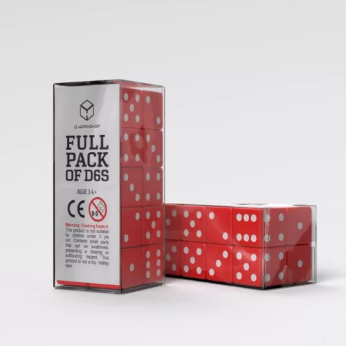 Q Workshop Dice Set Full Pack D6 Red (20)