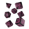 Call of Cthulhu 7th Edition Dice Set Black & Magenta (7)