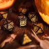 Halloween Dice Set Pumpkin Jack O'Lantern (7)