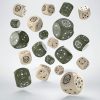 Crosshairs Compact D6 Dice Set Beige&Olive (20)