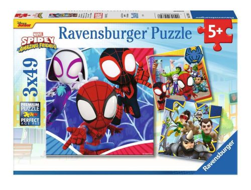 Spidey and His Amazing Friends Children's Jigsaw Puzzle (3 x 49 pieces)