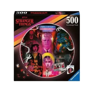   Stranger Things Round Jigsaw Puzzle Friends Don't Lie (500 pieces)