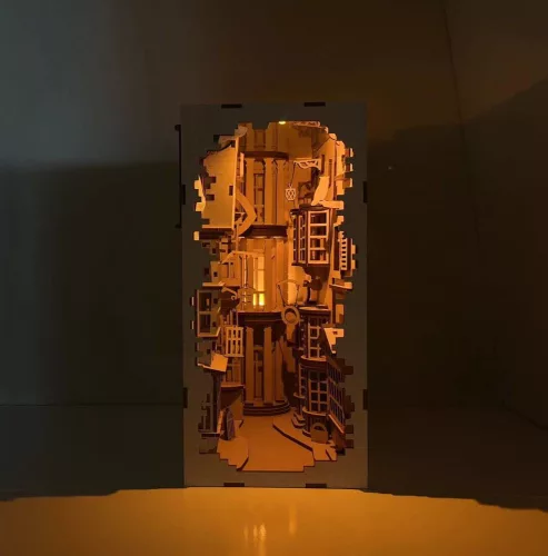 Harry Potter Tiny Adventures Book Nook Mini Dioráma Diagon Alley 23 cm