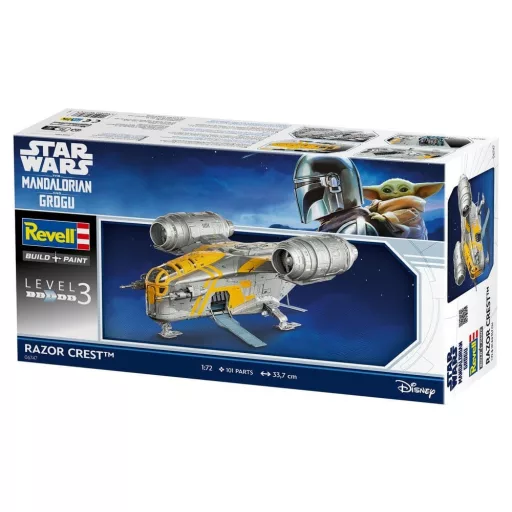 Star Wars The Mandalorian and Grogu Revell Model Kit 1/72 Razor Crest 34 cm