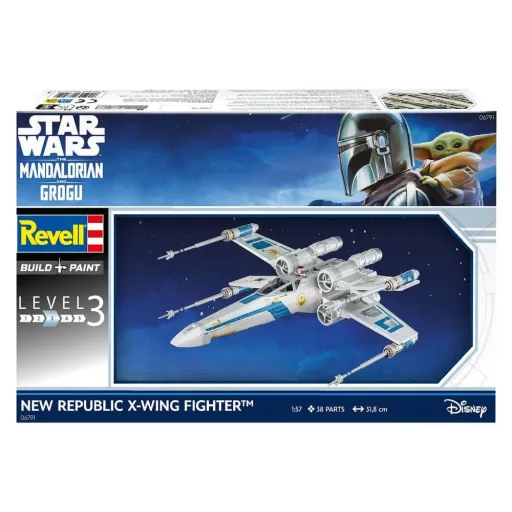 Star Wars The Mandalorian and Grogu Revell Model Kit 1/57 New Republic X-Wing Fighter 22 cm
