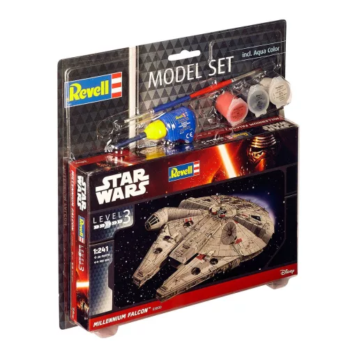 Star Wars Modellkészlet 1/241 Model Set Millennium Falcon 10 cm