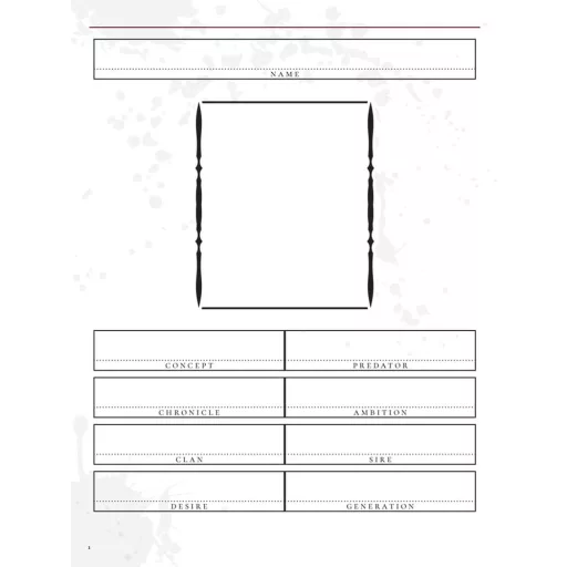 Vampire: The Masquerade 5th Edition RPG Journal Expanded Character Sheet Journal *Englische Version*
