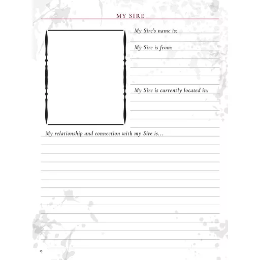Vampire: The Masquerade 5th Edition RPG Journal Expanded Character Sheet Journal *Englische Version*