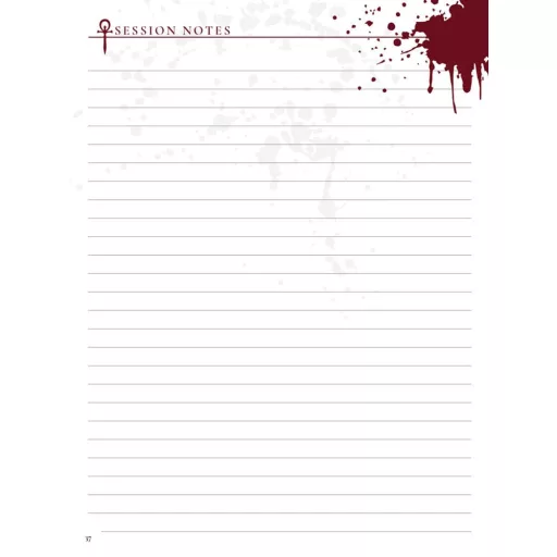 Vampire: The Masquerade 5th Edition RPG Journal Expanded Character Sheet Journal *Englische Version*