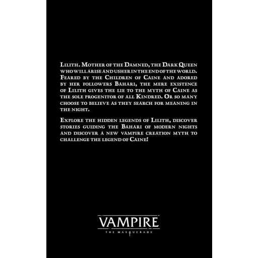 Vampire: The Masquerade 5th Edition RPG book Revelations of the Dark Mother Accessory *Englische Version*