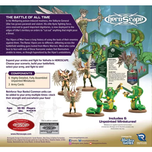 Heroscape Army Expansion Age of Annihilation Elites of Ullar & Ranoc Vipers (Common) *English Version*