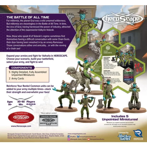 Heroscape Army Expansion Age of Annihilation Chain Gruts & Ramosaur Rider (Common) *English Version*