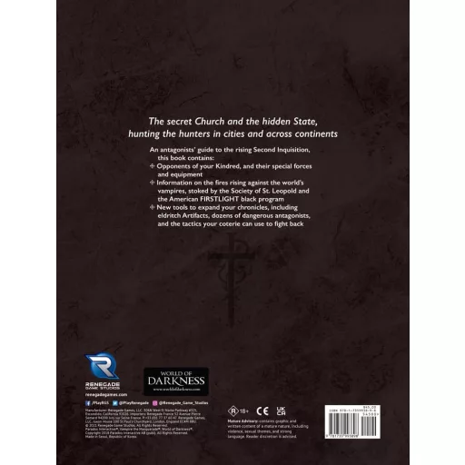 Vampire: The Masquerade 5th Edition RPG book Second Inquisition *Englische Version*