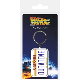 Back to the Future Rubber Keychain License Plate 6 cm