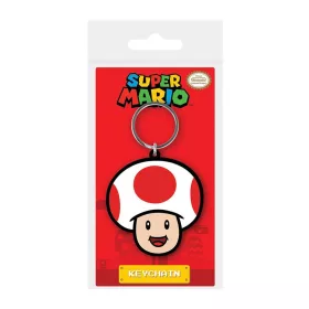 Super Mario Rubber Keychain Toad 6 cm
