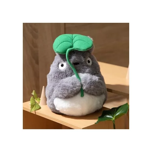 My Neighbor Totoro Nakayoshi Plüss Figura Big Totoro with leaf 21 cm