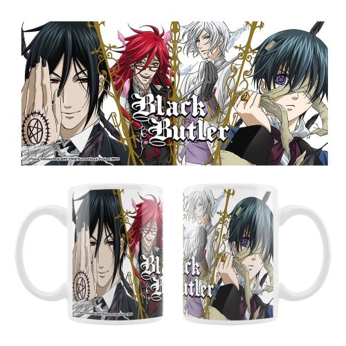 Black Butler Ceramic Mug Sebastian, Grell, Ash, Ciel