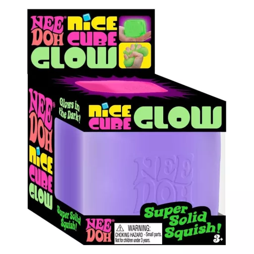 NeeDoh Squeeze Ball Nice Cube Glow (Glow in the Dark) 5 cm Display (12)