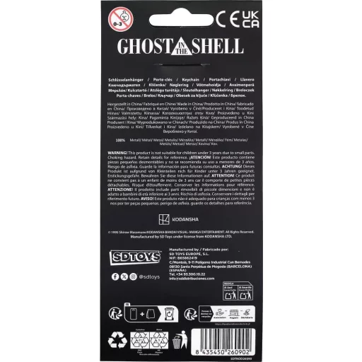 Ghost in the Shell Metal Keychain Armed Motoko 14 cm