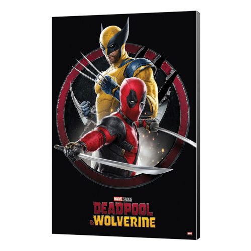 Marvel Wooden Falikép Deadpool & Wolverine 01 Action 35 x 50 cm