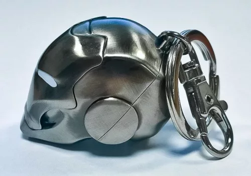 Marvel Comics Metal Keychain Iron Man Helmet Mark II