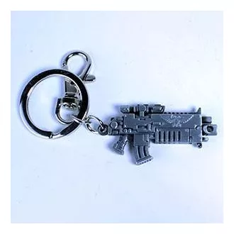 Warhammer 40K Metal Keychain Bolter Metallic Finish