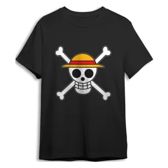 One Piece T-Shirt Skull Black