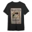 One Piece T-Shirt Monkey D. Luffy Wanted Black