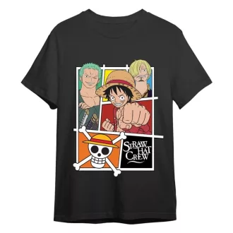 One Piece T-Shirt Straw Hat Crew Grey
