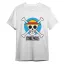 One Piece T-Shirt Circle Skull White