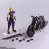 Final Fantasy VII Bring Arts Figura & Jármű Cloud Strife & Hardy-Daytona 15 cm